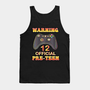 12th Birthday Official Pre-teen Video Gamer Tank Top